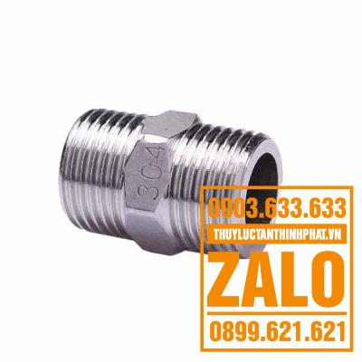 Kép 2 đầu ren ngoài inox